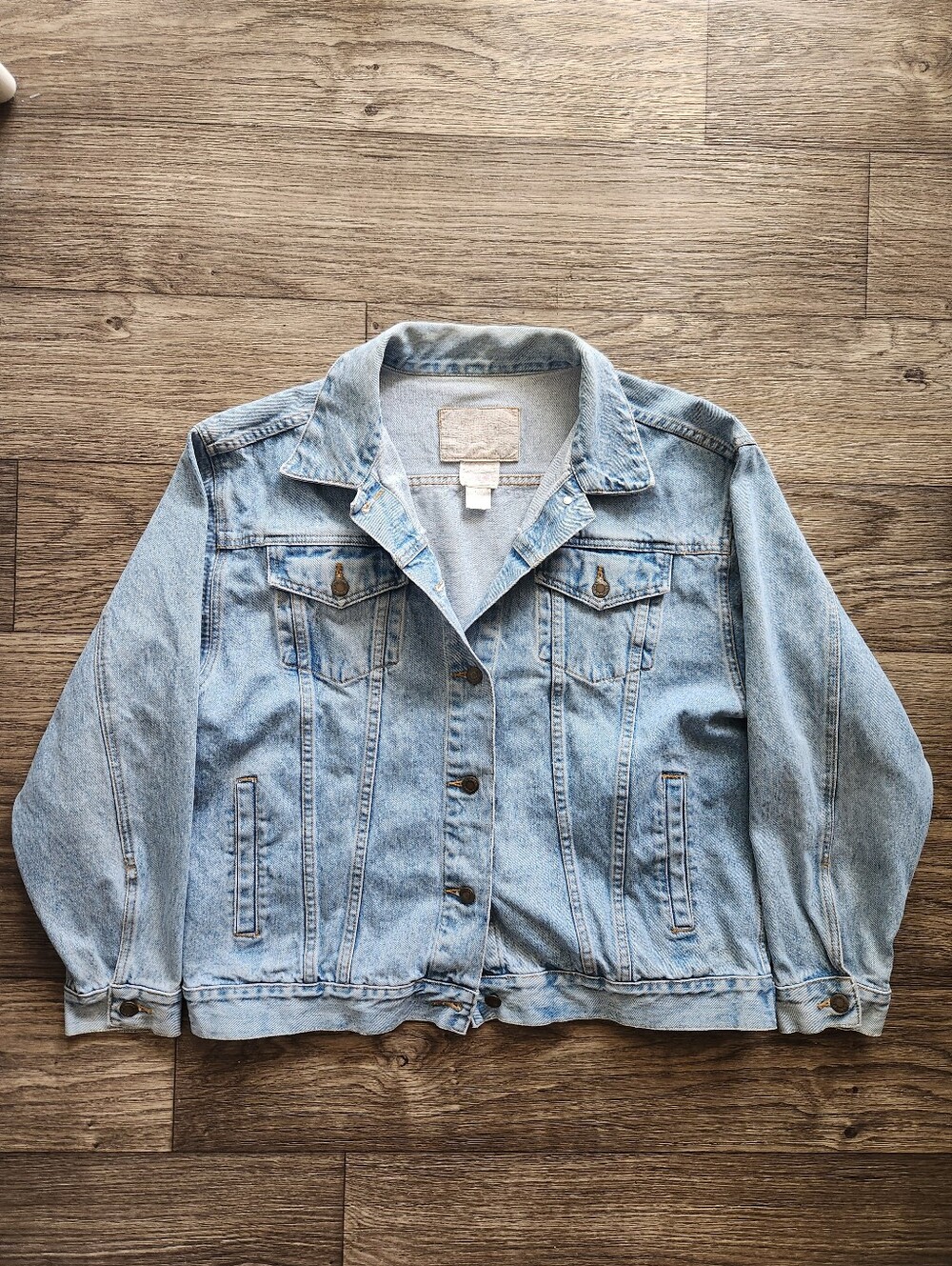 VTG Moda International Denim Jean Jacket 90s Oversized Baggy Size Large